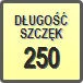 Piktogram - Długość szczęk: 250